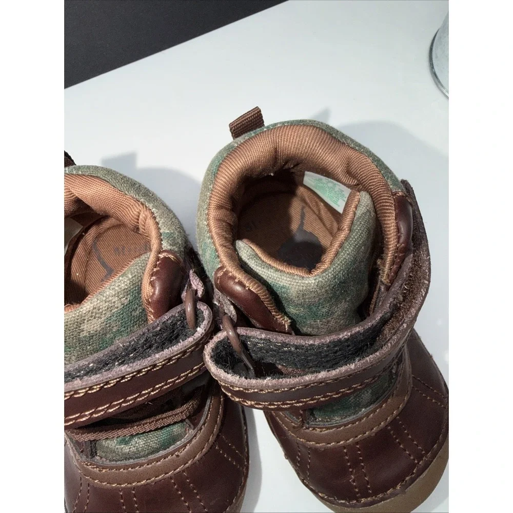 Stride Rite Baby-Boy's Sm Talley First Walker‎ Shoe - Size 5 M Camo Hook/Loop